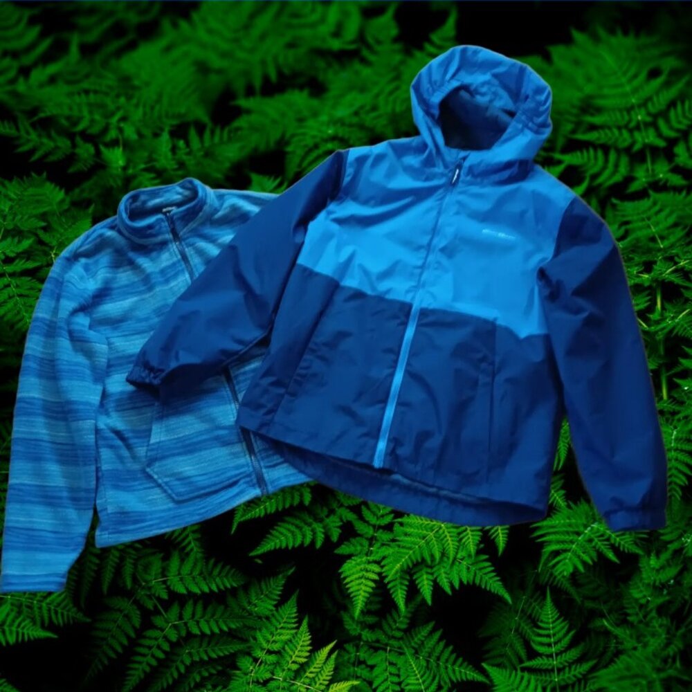 Eddie Bauer Big Girl Matching Set Windbreaker Jacket & Fleece Jacket Size L